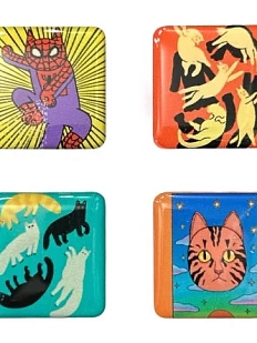 Набор 3Д стикеров Валя Карнавалова на телефон «Кот-паук», 2,5 х 2,5 см