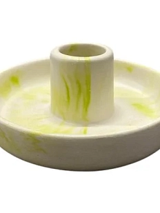 Подсвечник круглый, лайм