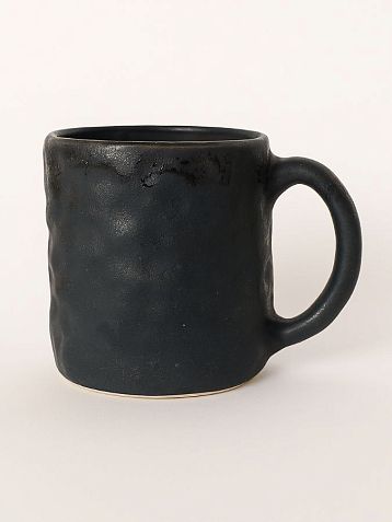 Кружка ручной работы Тата вытворяет/NF ceramics «Нос», чёрная матовая, 400 мл, фото 4.