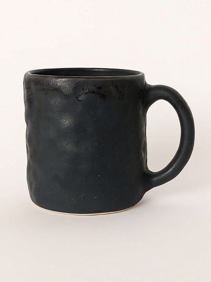 Кружка ручной работы NF ceramics «Нос», чёрная матовая, 400 мл, фото 4.