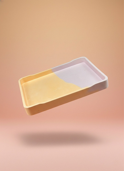 Поднос прямоугольный, «Classic», персиковый с розовым, фото 1.