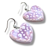 Серьги КерамЕлКа «Сердечки», керамика, лиловые, превью фото 3
