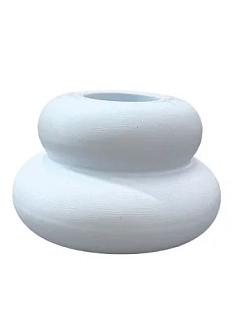 Подсвечник ручной работы однотонный «Кнопочка», голубой