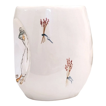 Кружка ручной работы НАДО ЖЕ Гусь в шляпке, керамика, 300 мл, фото 2.