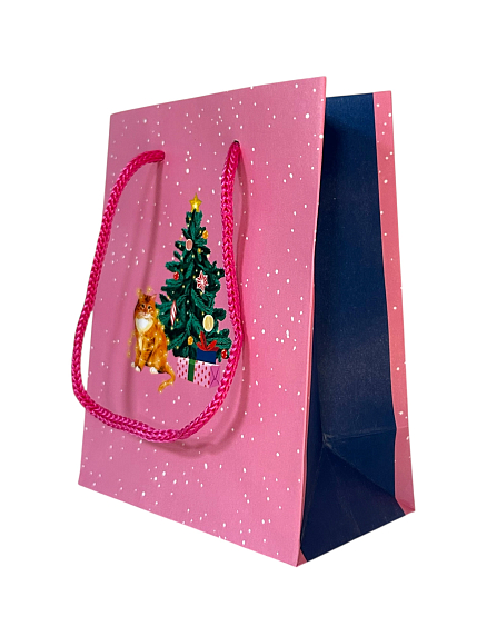 Пакет подарочный «Кот у ёлки», фото 2.