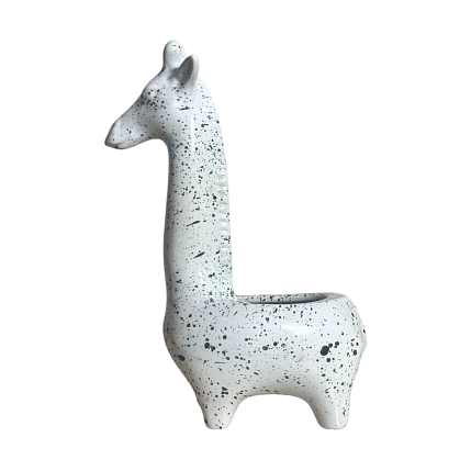 Статуэтка ручной работы, Жираф, белая, керамика, фото 1.