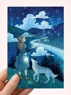 Открытка Анна Спешилова «Ловец звезд», односторонняя