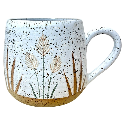 Кружка ручной работы Трава, керамика, 300 мл, фото 2.