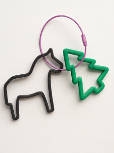 Брелок, обвес на сумку «Лошадка с ёлочкой», чёрный, 7 см