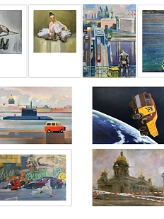 Набор авторских открыток с картинами Василия Аникина, 8 шт