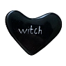 Брошь ручной работы Сердце говорит с надписью «Witch», полимерная глина, превью фото 1