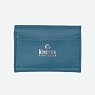 Cкладной кошелёк визитница ручной работы, Kokosina bags, натуральная кожа, васильковый, превью фото 2