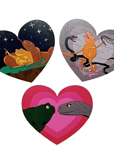 Набор открыток сердечек «Жаба и гадюка»