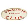 Тарелка ручной работы «Spaghetti lovers club», керамика, 23 см, превью фото 3
