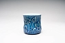 Кружка ручной работы Керамика Александры Пылиной «Лотосы», синяя, фарфор, 350 мл, превью фото 2