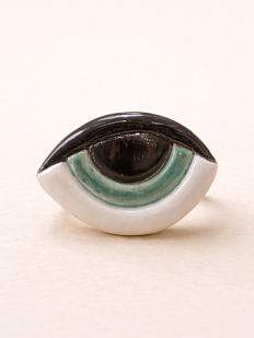 Кольцо ручной работы КерамЕлКа «Глаз бирюзовый», керамика