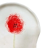 Блюдце ручной работы Катя Вебер с красным цветком, керамика, 11 см, превью фото 2