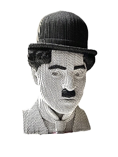 Собранный картонный бюст 3D «Чаплин»