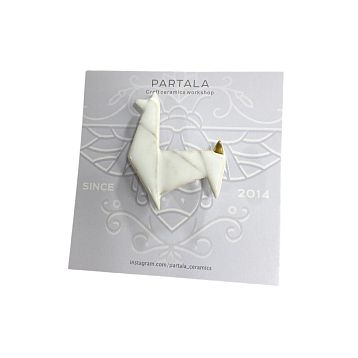 Брошь ручной работы «Лама оригами», Partala ceramics, фото 5.