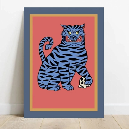 Скетчбук Валя Карнавалова «Синий тигр», А5, 200 страниц, фото 2.