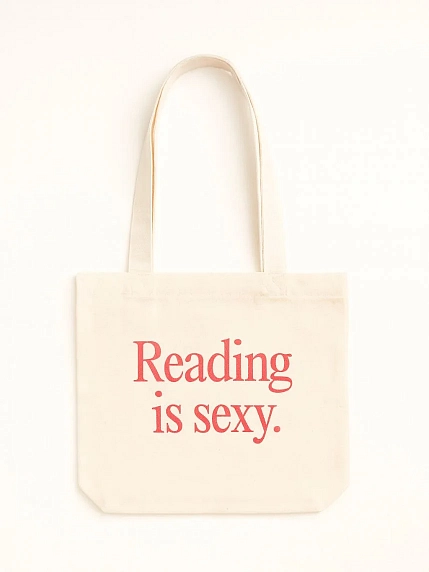 Сумка шоппер мини Подписные изделия «Reading is sexy», белый, фото 1.