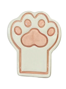 Брошь ручной работы Ceramission «Лапка», керамика