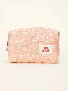 Косметичка ручной работы АМИ (Ami lé sac) «Bebesss», белые цветы