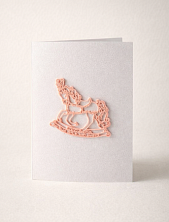 Открывающаяся открытка DARI DARI «Лошадка-качалка» с фигурным элементом, розовая