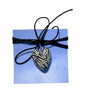 Подвеска ручной работы «‎Зебра»‎‎, керамика