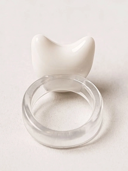 Кольцо ручной работы ПетПоллиПокет Котик, полимерная глина, фото 2.