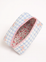 Косметичка ручной работы «Bebesss», голубая клетка с бантиками, превью фото 2