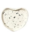 Блюдце ручной работы Катя Вебер Сердечко в точку, белое, керамика, 8 см, превью фото 1