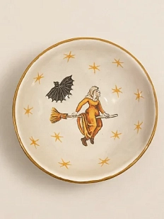 Пиала ручной работы Керумбия «Ведьмочка», белая, керамика, 12 см