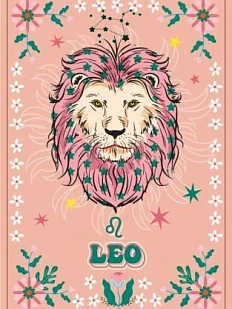 Постер интерьерный DARI DARI со знаком зодиака «Лев», А4