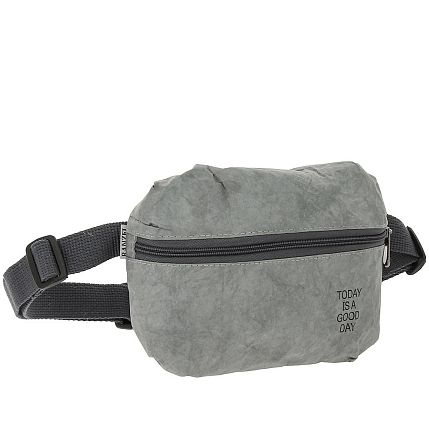 Поясная сумка Ranzel Bags «Dirox Gray», тайвек, серая, фото 2.