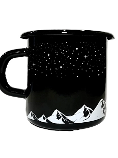 Эмалированная кружка Магтрэп «Ночь в горах», чёрная, 400 мл