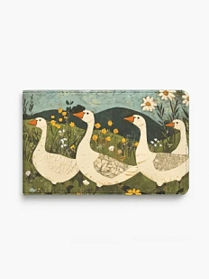 Обложка на студенческий билет DARI DARI «Гуси на лугу», экокожа