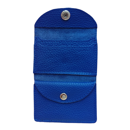 Cкладной кошелек-визитница ручной работы, Kokosina bags, натуральная кожа, синий, фото 2.
