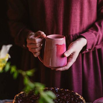 Скандинавская кружка ручной работы VELES «Поцелуй Арвен», фарфор, 350 мл, фото 3.