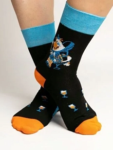 Носки «Громозека с планеты Чумароза», р-р 42-46, чёрные