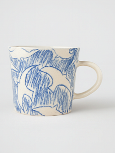 Кружка ручной работы с рисунком «Птицы», полуфарфор, 370 мл