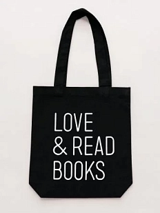 Сумка шоппер «Love and read», чёрный