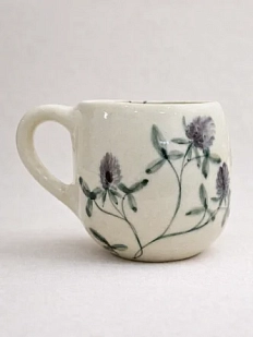 Кружка ручной работы Верба керамика «Клевер», круглая, керамика, 400 мл