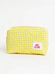 Косметичка ручной работы АМИ (Ami lé sac) «Moyen», жёлтая мелкая клетка, превью фото 2