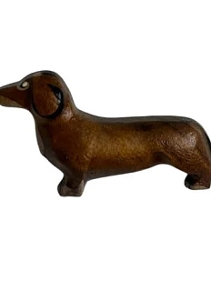 Брошь «Такса», дерево