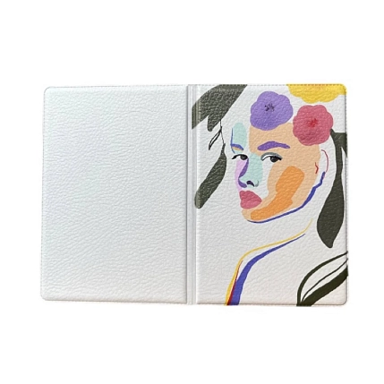 Обложка на паспорт DARI DARI «Девушка в венке», мягкий кожзам, фото 2.