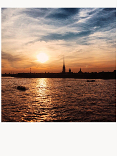 Открытка Маргарита Голуб «Закат над Невой»