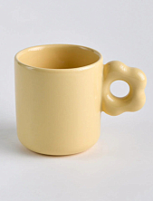 Кружка большая, ручной работы ОХ! керамика «Цвет-ок», жёлтая, керамика, 480 мл