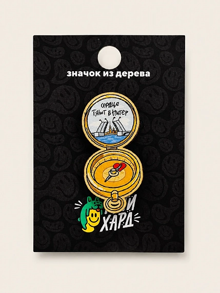 Значок WAF WAF «Сердце тянет в Питер», фото 1.
