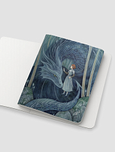 Тетрадь «Дракон и девушка», иллюстратор Анна Спешилова, А5, 40 листов